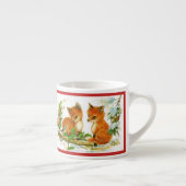 Tasse Expresso Coupe de l'enfant Fox de Noël Personnaliser le NOM (Droite)