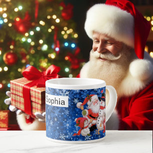 Tasse Expresso Coupe des enfants du Père Noël NOM de l'enfant cac