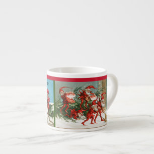 Tasse Expresso Coupe des enfants Elves de Noël victorienne avec n