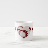 Tasse Expresso Coupe d'Espresso Coeurs Floraux (Devant)