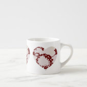 Tasse Expresso Coupe d'Espresso Coeurs Floraux (Droite)