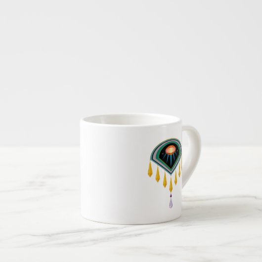 Tasse Expresso Coupe d'Espresso d'Oeuf Spatial Déco (Devant droit)