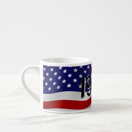 Tasse Expresso Coupe d'Espresso du drapeau américain des années 1 (Gauche)