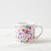 Tasse Expresso Coupe d'Espresso florale moderne (Droite)