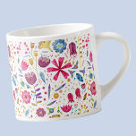 Tasse Expresso Coupe d'Espresso florale moderne<br><div class="desc">Motif moderne contemporaine aquarelle fleur sauvage avec art original de Nic Squirrell.</div>