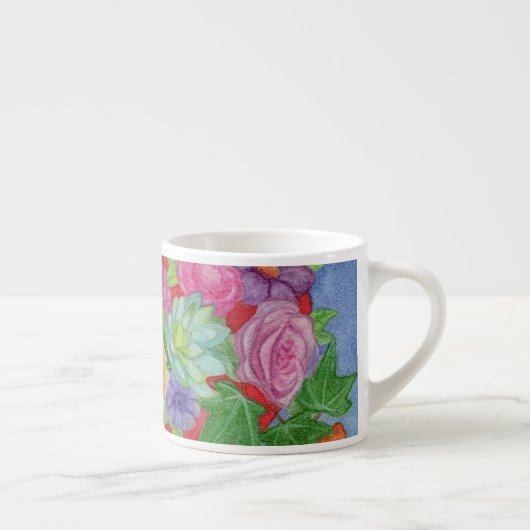 Tasse Expresso Coupe d'Espresso florale Petite fête de thé pour e (Droite)