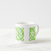 Tasse Expresso Coupe d'Espresso GREEN CELTIC KNOT (Devant droit)