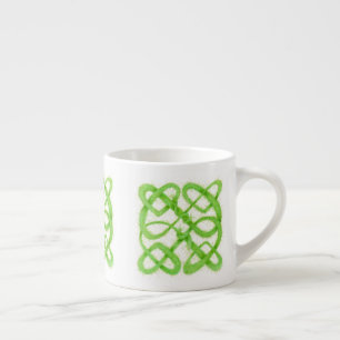 Tasse Expresso Coupe d'Espresso GREEN CELTIC KNOT