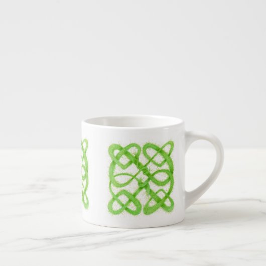 Tasse Expresso Coupe d'Espresso GREEN CELTIC KNOT (Droite)