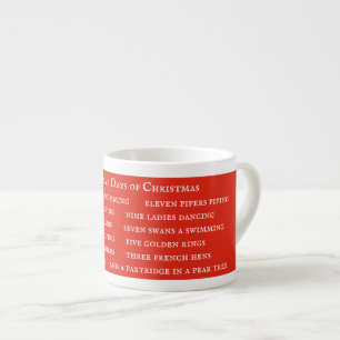 Tasse Expresso Coupe d'Espresso LYRICS 12 JOURS / Rouge