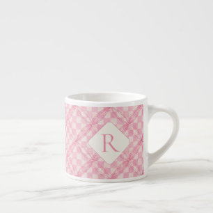 Tasse Expresso COUPE D'ESRESSE DE CONTRÔLE ROSE + Initiale