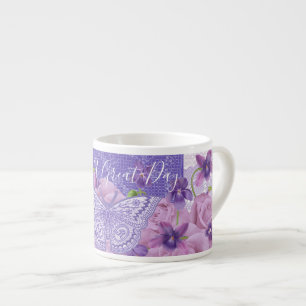 Tasse Expresso Coupe Espresso rose et Violets