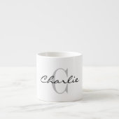 Tasse Expresso Coupe expresso personnalisée avec monogramme class (Devant)