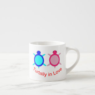 Tasse Expresso Couple de tortue mignonne