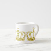Tasse Expresso Couronne d'or + vos idées (Devant droit)