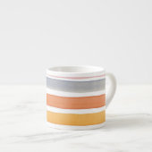 Tasse Expresso Courses peintes à la main de brosse d'aquarelle, (Devant droit)