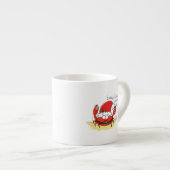 Tasse Expresso Crabe Noël Tropical Funny (Devant droit)