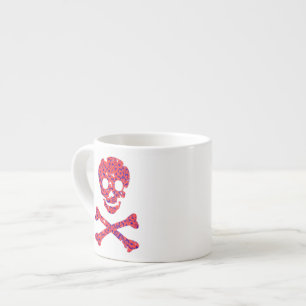 Tasse Expresso Crâne à motifs floraux
