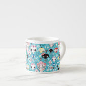 Tasse Expresso Crâne riant de texture (Devant droit)