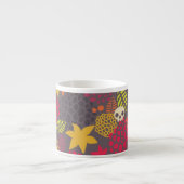 Tasse Expresso Crânes et fleurs (Devant)