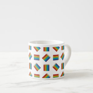 Tasse Expresso Crayons de couleur arc-en-ciel