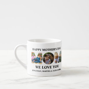 Tasse Expresso Créez votre propre collage photo 3 Happy Mothers d