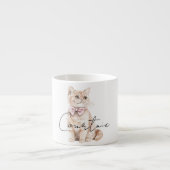Tasse Expresso Crème Chat Pink Bow (Devant)