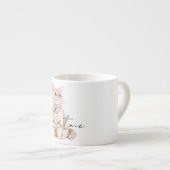 Tasse Expresso Crème Chat Pink Bow (Devant droit)