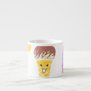 Tasse Expresso Crèmes glacées Kawaii, motif mignon et sans soudur
