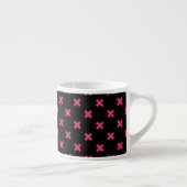 Tasse Expresso Crochis Fuchsia sur noir (Droite)