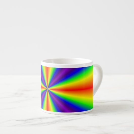 Tasse Expresso Croix arc-en-ciel (Devant droit)