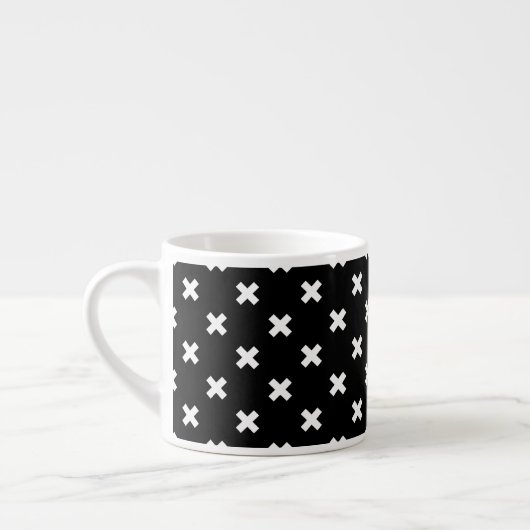Tasse Expresso Croix blanche sur le noir (Gauche)