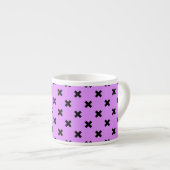 Tasse Expresso Croix noire sur lilas (Devant droit)