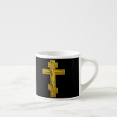 Tasse Expresso Croix orthodoxe russe d'or (Droite)