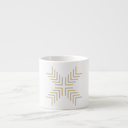 Tasse Expresso Croix X (or et gris) (Devant)