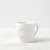Tasse Expresso Croix X (or et gris) (Devant droit)