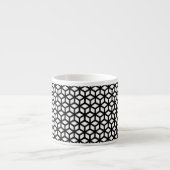 Tasse Expresso Cube Noir Et Blanc Motif (Devant)