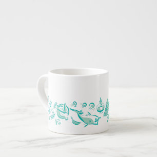 Tasse Expresso Cuisine chinoise Dessin d'encre Espresso ou Tea Cu