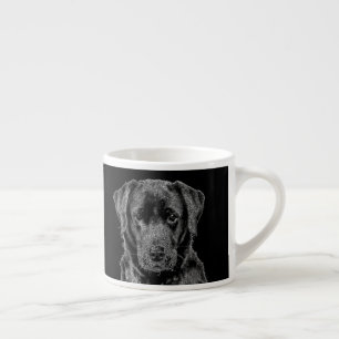 Tasse Expresso Cuisine Labrador Chien noir Chien Chien Chien Chie