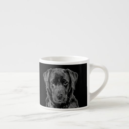 Tasse Expresso Cuisine Labrador Chien noir Chien Chien Chien Chie (Droite)