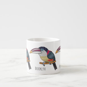 Tasse Expresso Curl crested aracari bird cartoon