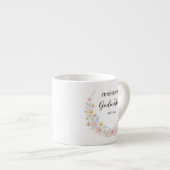 Tasse Expresso Custom Floral Godmother with Name & Year (Devant droit)