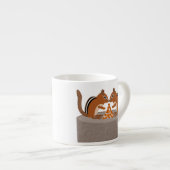 Tasse Expresso Cute Chipmunks Mariage de automne (Devant droit)
