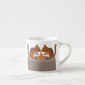 Tasse Expresso Cute Chipmunks Mariage de automne (Droite)