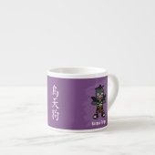 Tasse Expresso Cute Crow Tengu Yokai - Folklore japonais (Devant droit)