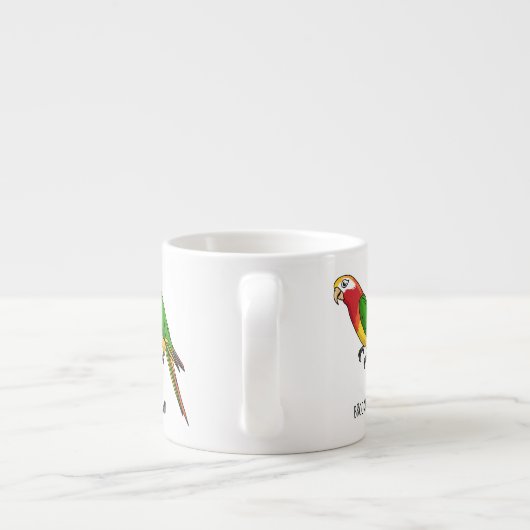 Tasse Expresso Cute happy parrot (Dos)