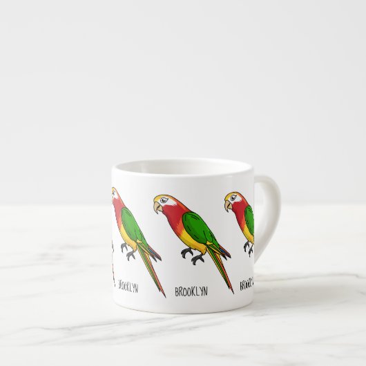 Tasse Expresso Cute happy parrot (Devant droit)