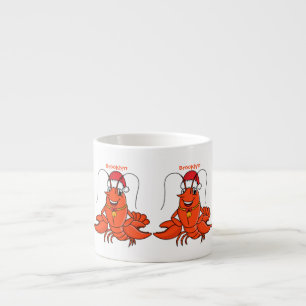 Tasse Expresso Cute joyeux homard portant le dessin du casquette