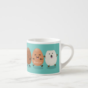 Tasse Expresso Cute kawaii oeufs humoristique dessin animé