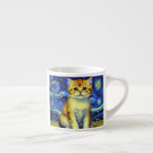 Tasse Expresso Cute Kitten Starry Night Van Gogh (Droite)